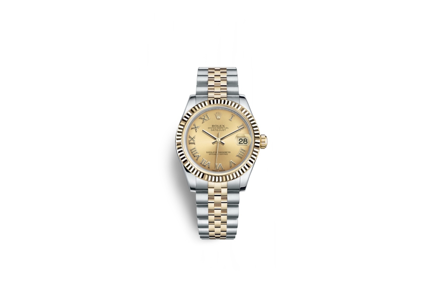 rolex datejust 31 oystersteel and yellow gold price