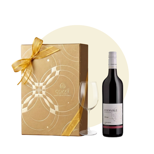 Cellar Box Set เซ็ตเครื่องดื่ม Edenvale Non-Alcoholic Shiraz Mataro พร้อมแก้ว #สีแอมเบอร์ - COZXY Product Image