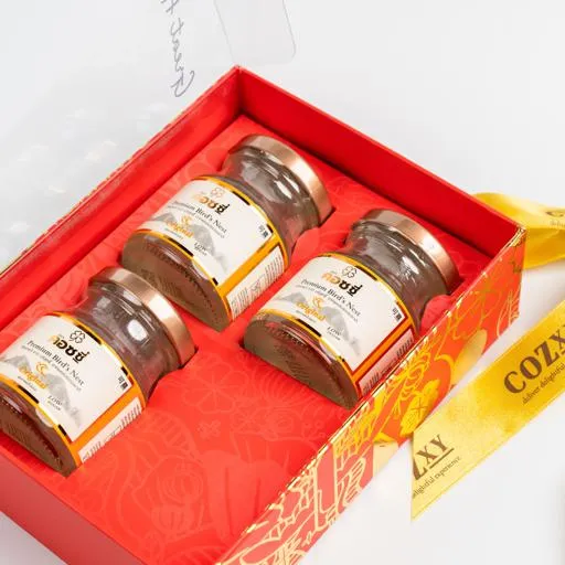 Thank You กล่องของขวัญ รังนกแท้พรีเมี่ยม 3 ขวด - COZXY Product Image