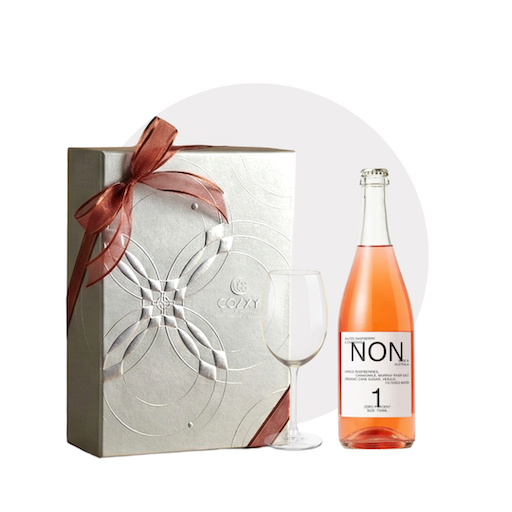 Cellar Box Set เซ็ตเครื่องดื่ม NON 1 Salted Raspberry & Chamomile พร้อมแก้ว #สีแพลตตินั่ม - COZXY Product Image