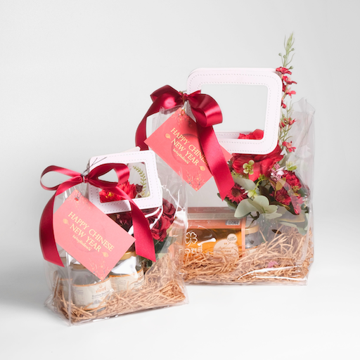 Extra Bloom Gift Bag รังนกพรีเมี่ยมแพ็ก 6 ขวด ในกระเป๋าดอกไม้ประดิษฐ์ - COZXY Product Image