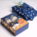 กล่องของขวัญ รังนกแท้พรีเมี่ยม 3 ขวด ห่อผ้าฟุโรชิกิ - Mother's day Navy