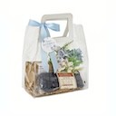 Extra Blue & Bloom เทียนหอมไขถั่วเหลือง 240g. และหมอนประคบตาเมล็ดแฟล็กซ์และลาเวนเดอร์