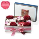 [Pre-order] My Sweet Heart Box กล่องดอกกุหลาบพร้อมช็อกโกแลตทรัฟเฟิล 7 ชิ้นและเทียนหอมกลิ่น Bergamot & Lavender