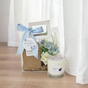 Blue & Bloom เทียนหอมไขถั่วเหลือง 240g. ในกระเป๋าดอกไม้ประดิษฐ์ - Cozxy | Health Thumbnail