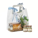 Extra Blue & Bloom รังนกพรีเมี่ยมแพ็ก 6 ขวด ในกระเป๋าดอกไม้ประดิษฐ์